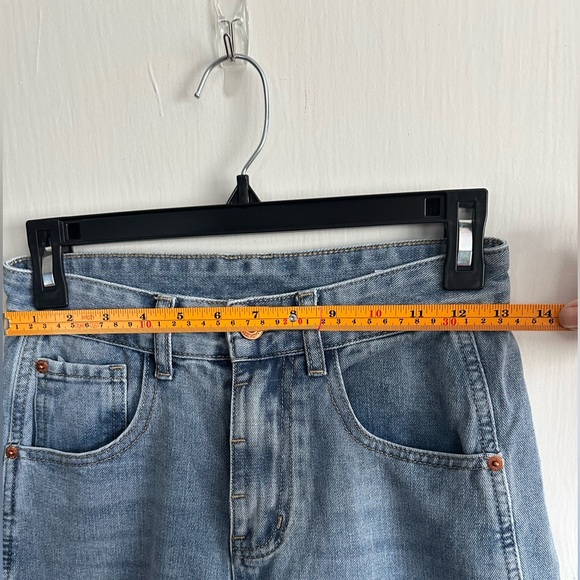 Women's Classic Blue Wide Leg Jeans - Picture 3 of 7